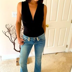 Allen B rhinestone jeans.